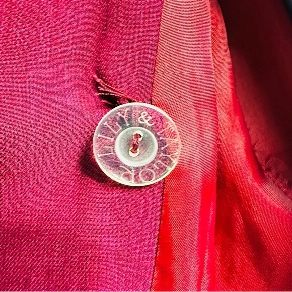 Vintage Lily & Taylor New York & Paris Women’s Sz 14 Pink Trench Coat - Picture 11 of 16